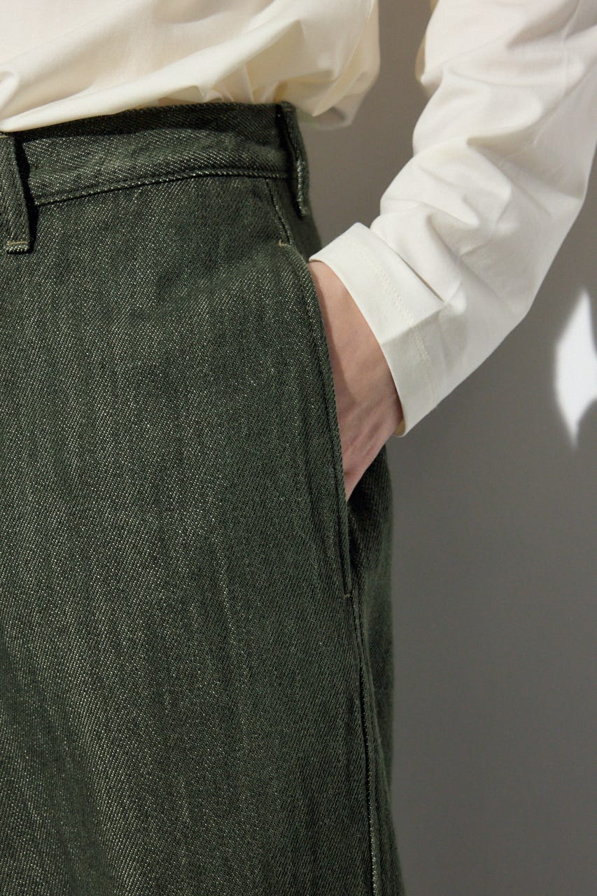 リラックスデニムスラックス KHA S