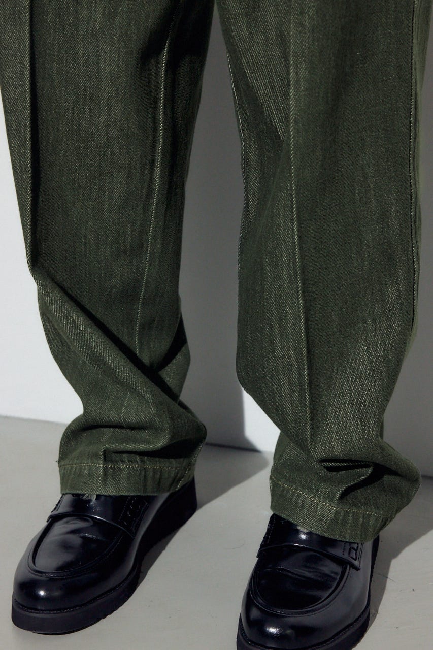 リラックスデニムスラックス KHA S