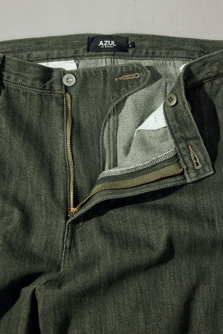 リラックスデニムスラックス KHA S