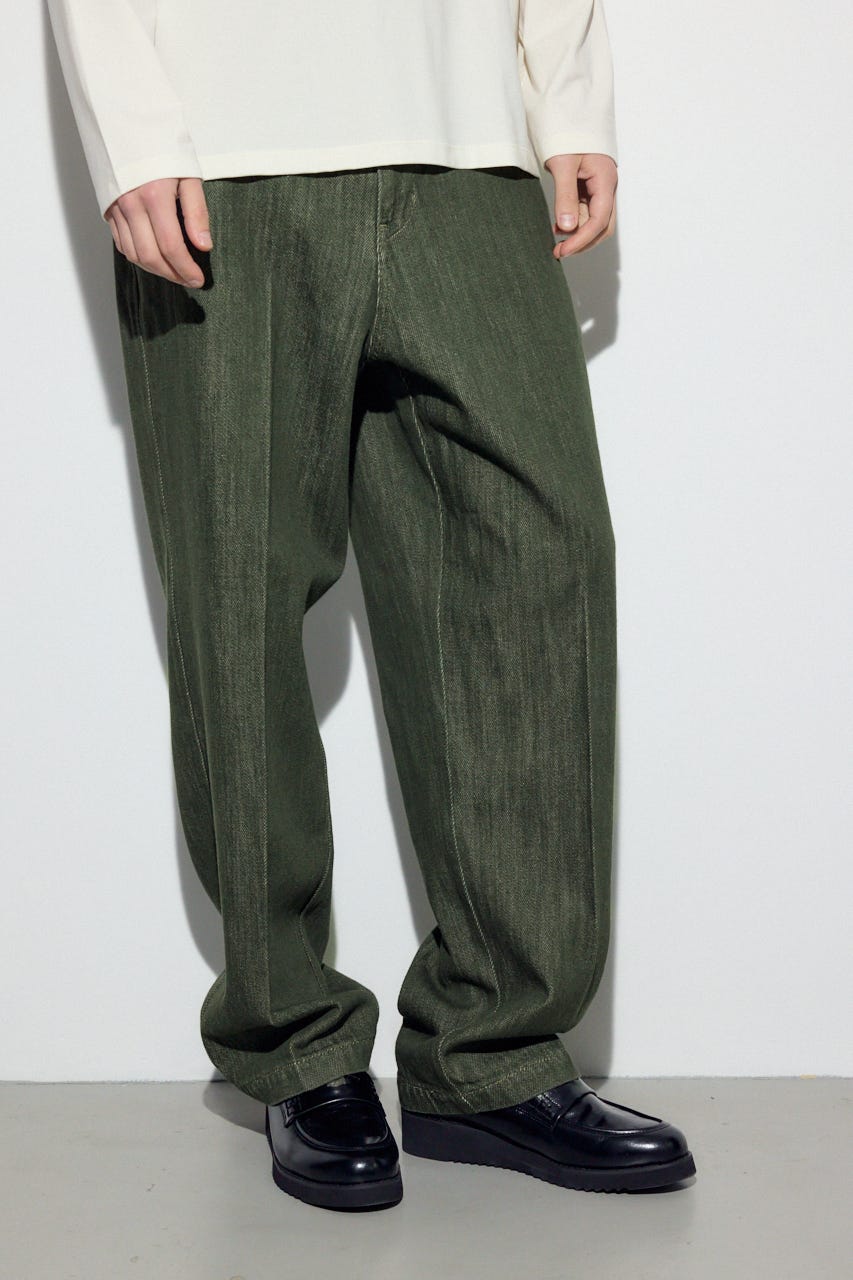 リラックスデニムスラックス KHA S