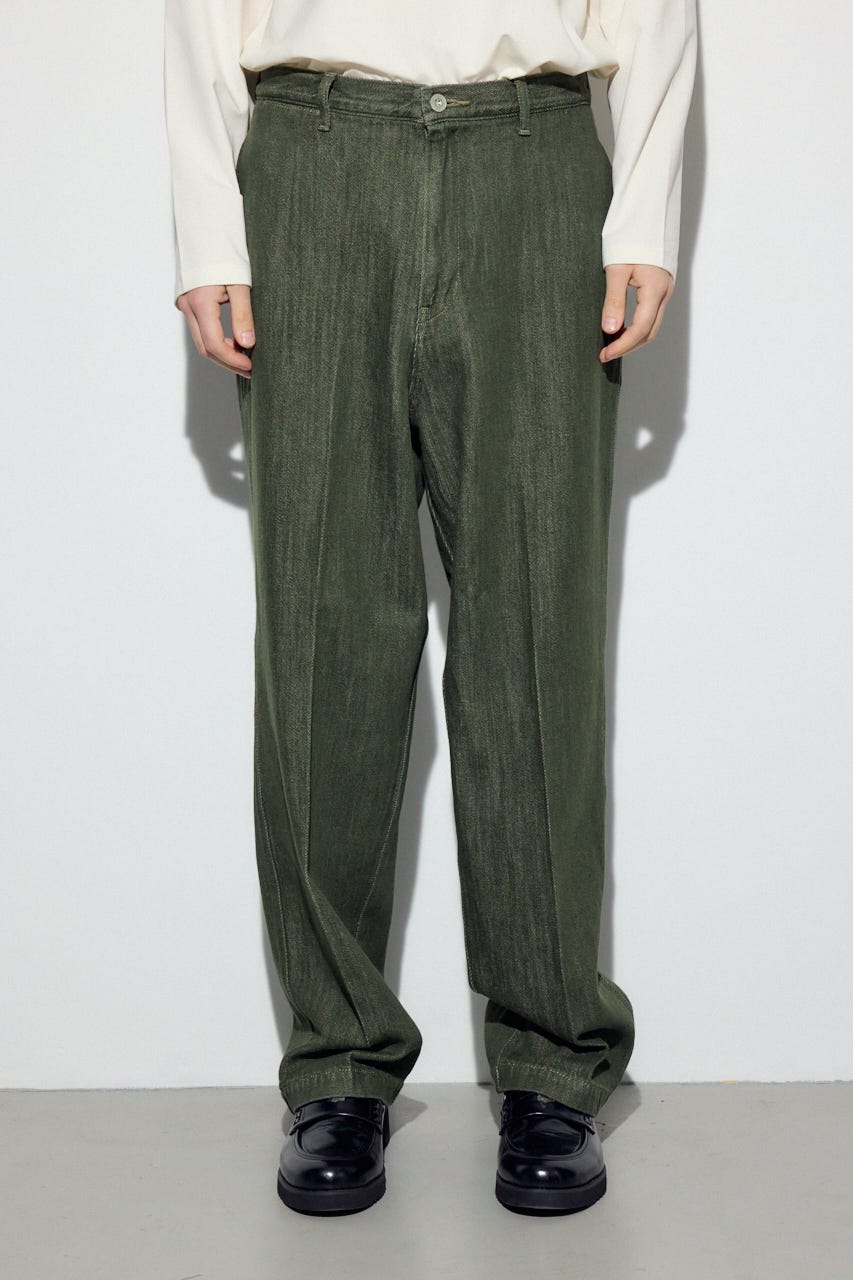 リラックスデニムスラックス KHA S