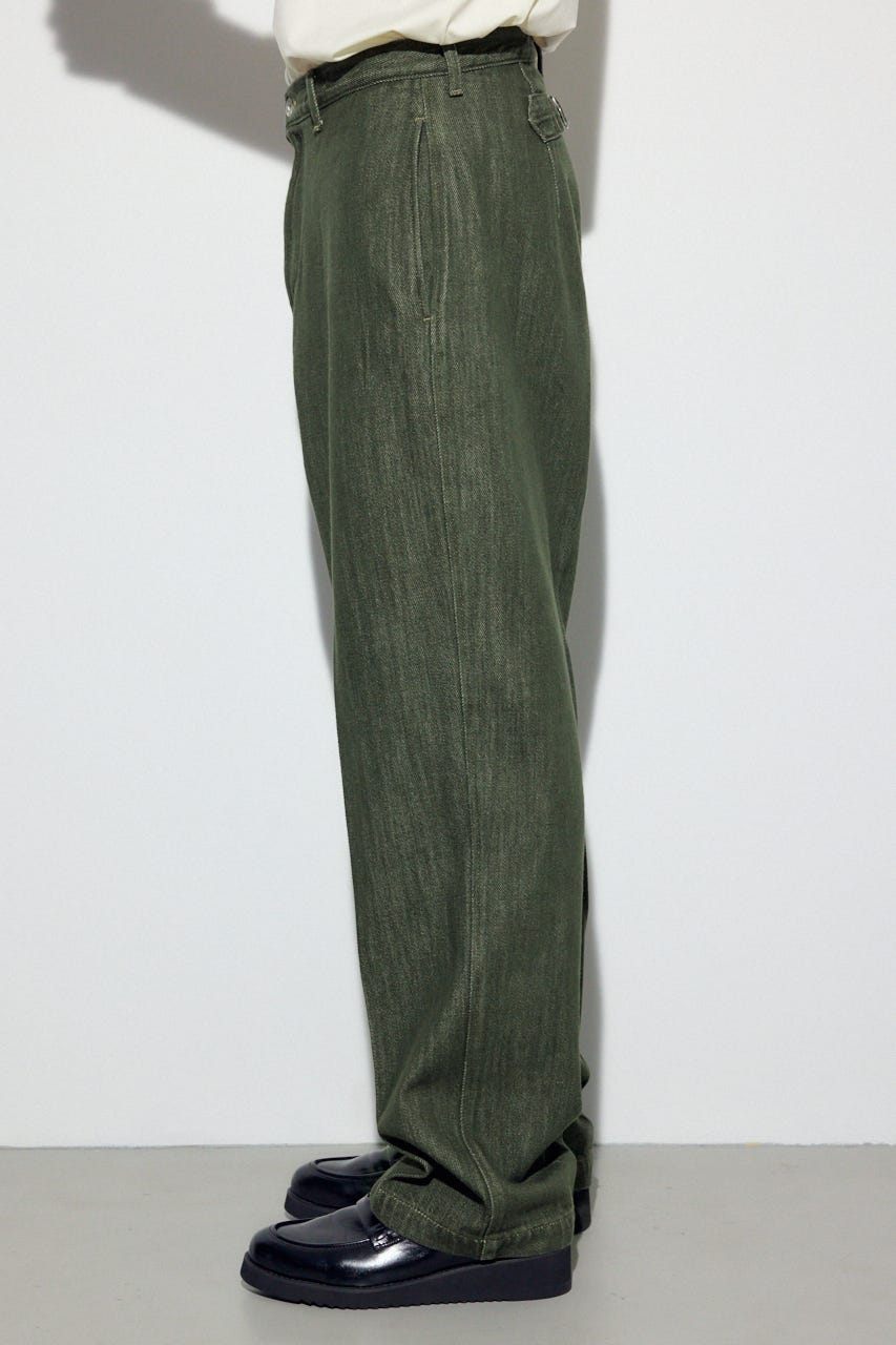 リラックスデニムスラックス KHA S