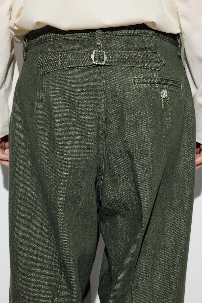 リラックスデニムスラックス KHA S