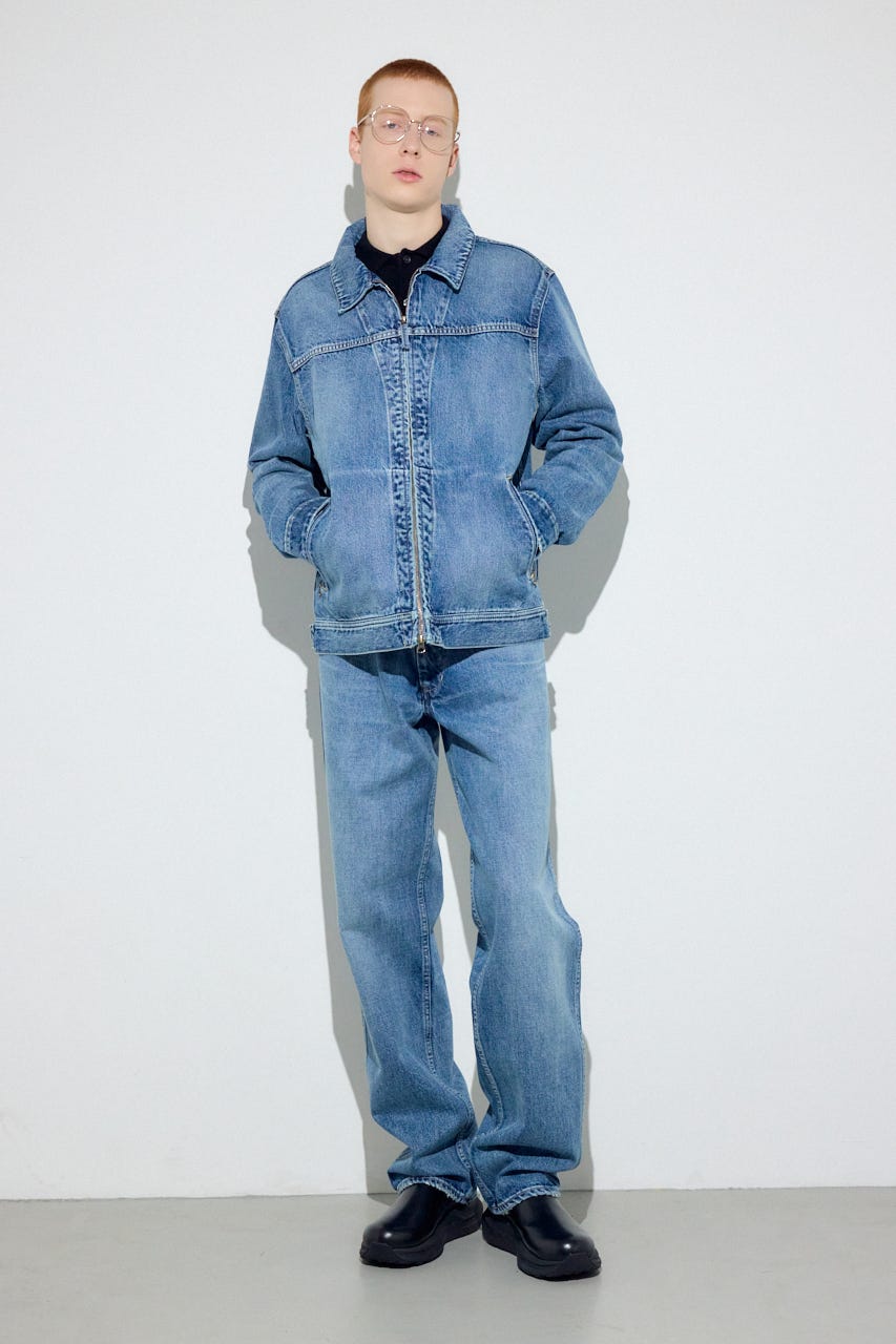 AZUL DENIMカラーストレート L/BLU 28inch