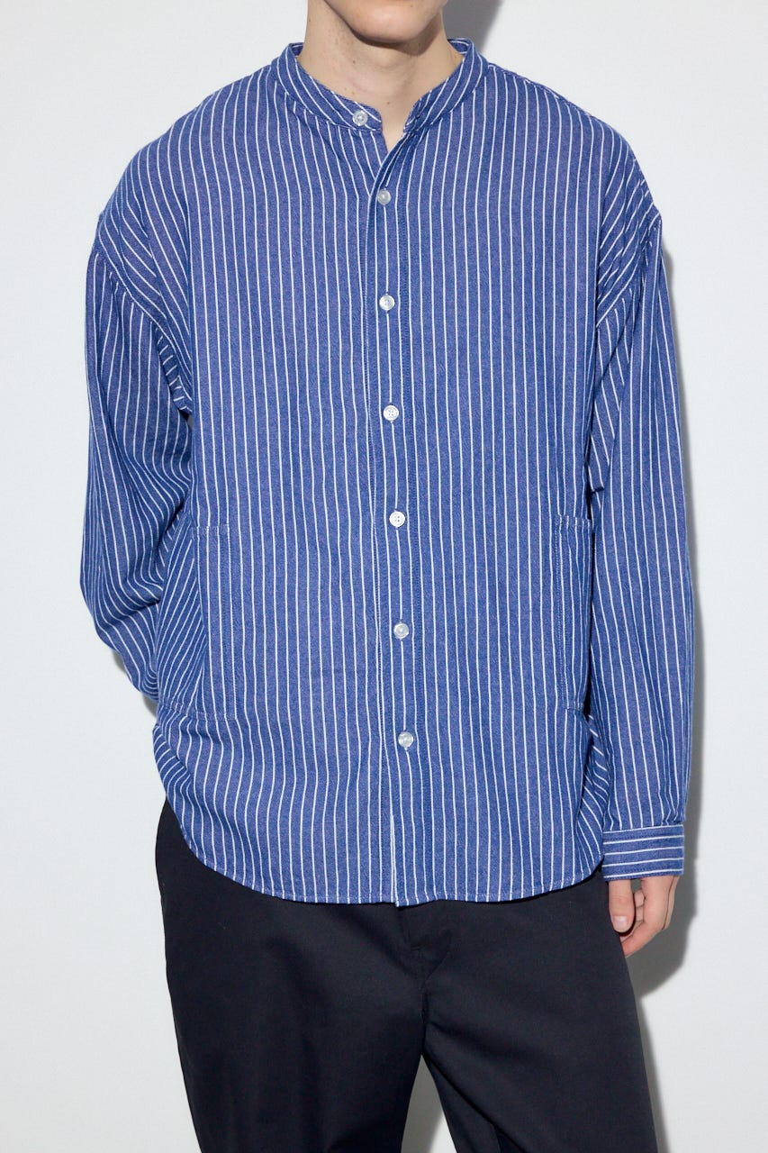 【SS先行アイテム】プリズナーシャツ 柄BLU M