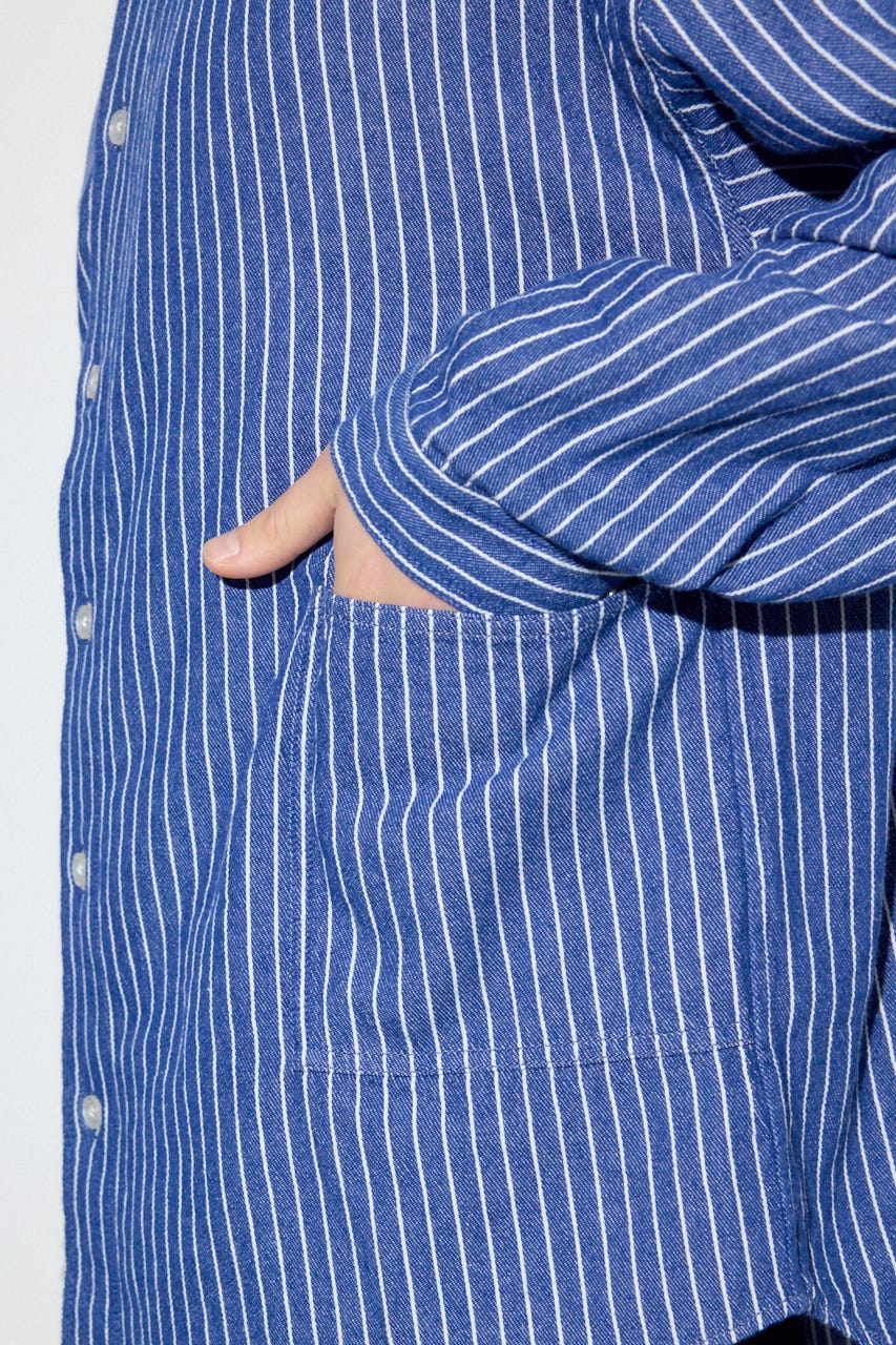 【SS先行アイテム】プリズナーシャツ 柄BLU M