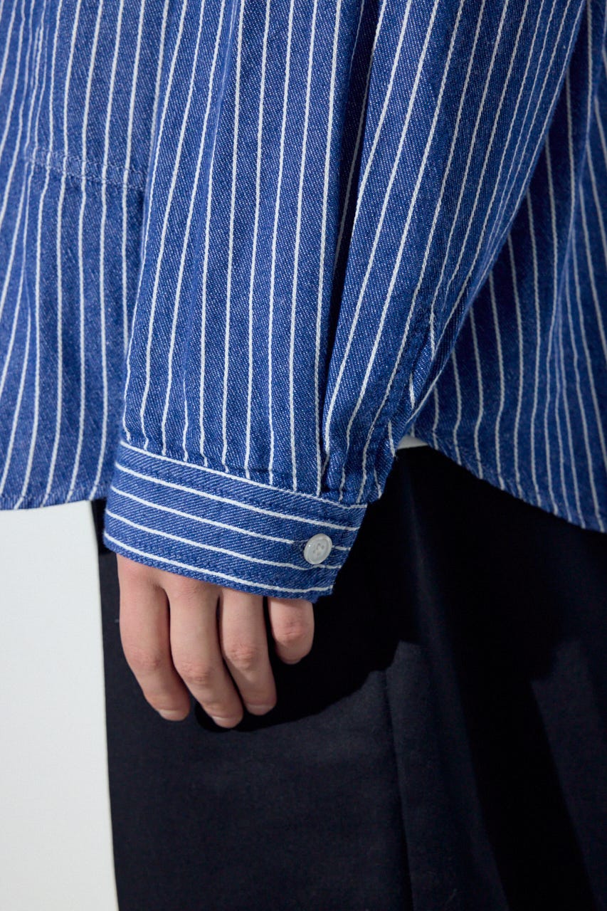 【SS先行アイテム】プリズナーシャツ 柄BLU M