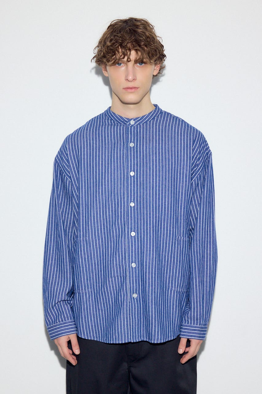 【SS先行アイテム】プリズナーシャツ 柄BLU M