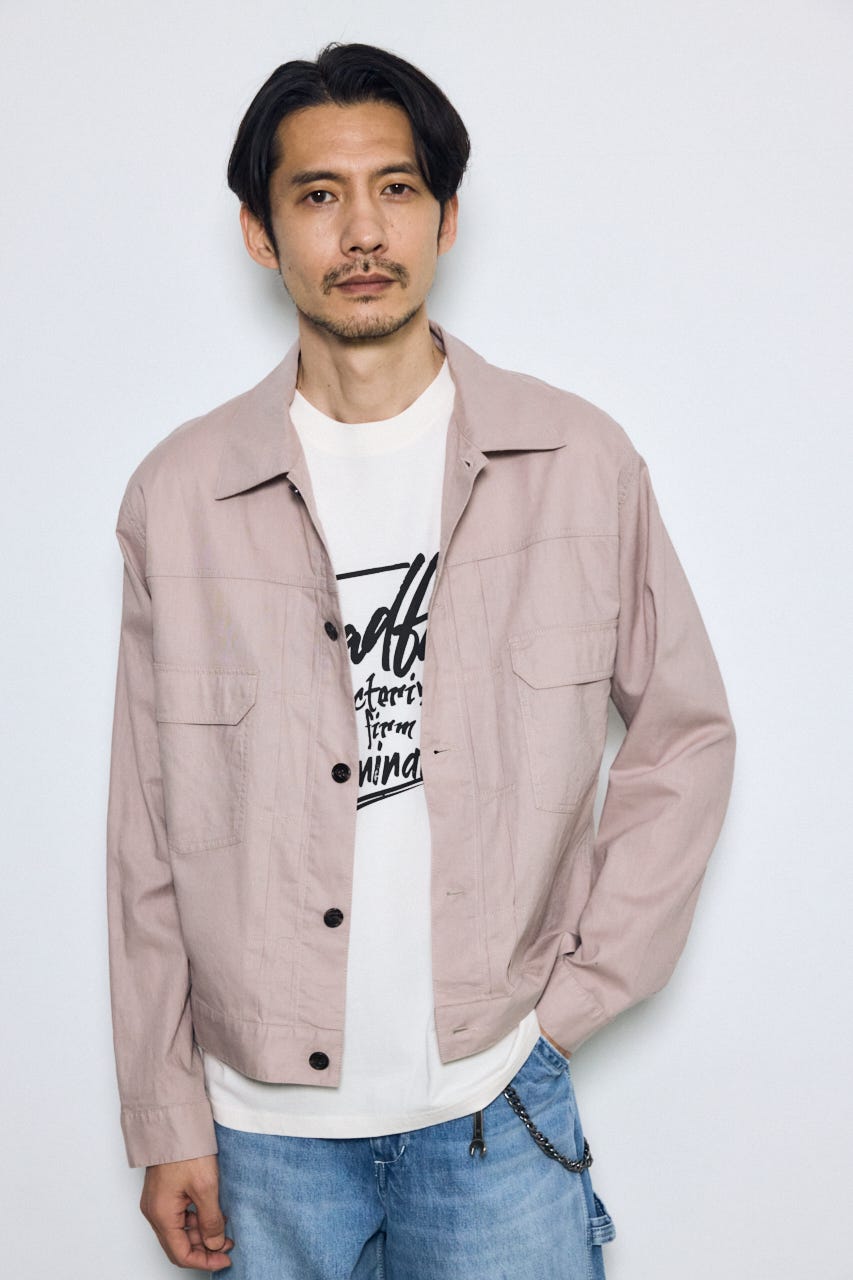 Gジャンタイプシャツブルゾン PNK L