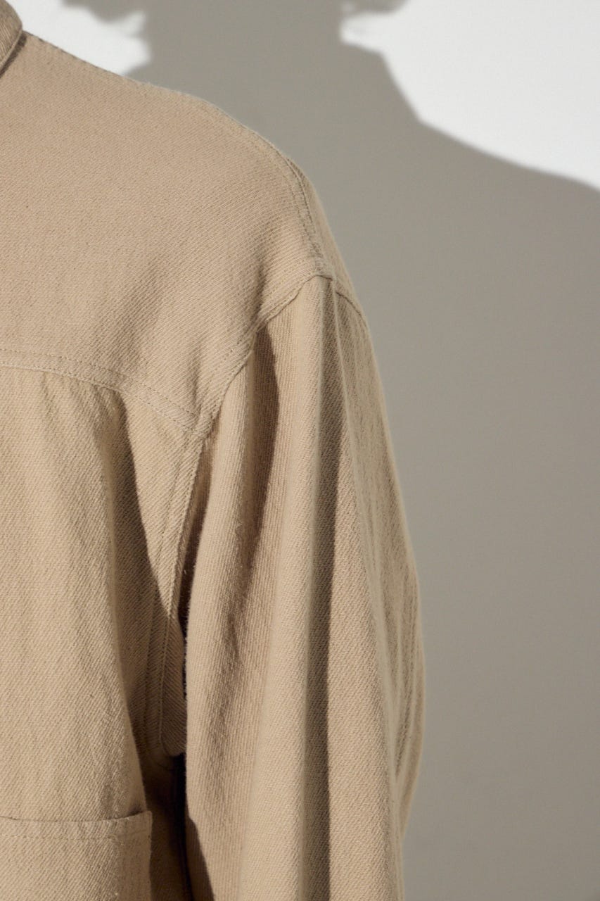 コットンリネン1stブルゾン BEG XL