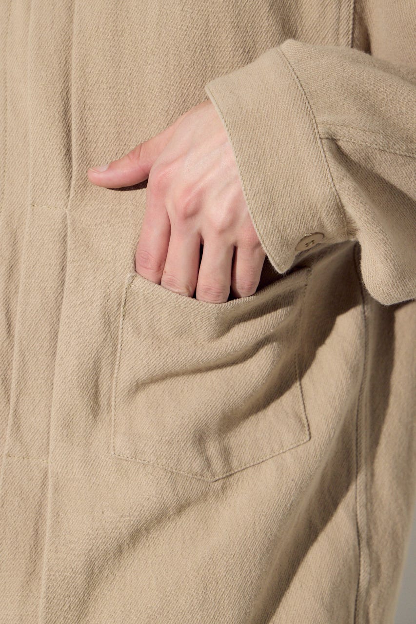 コットンリネン1stブルゾン BEG XL