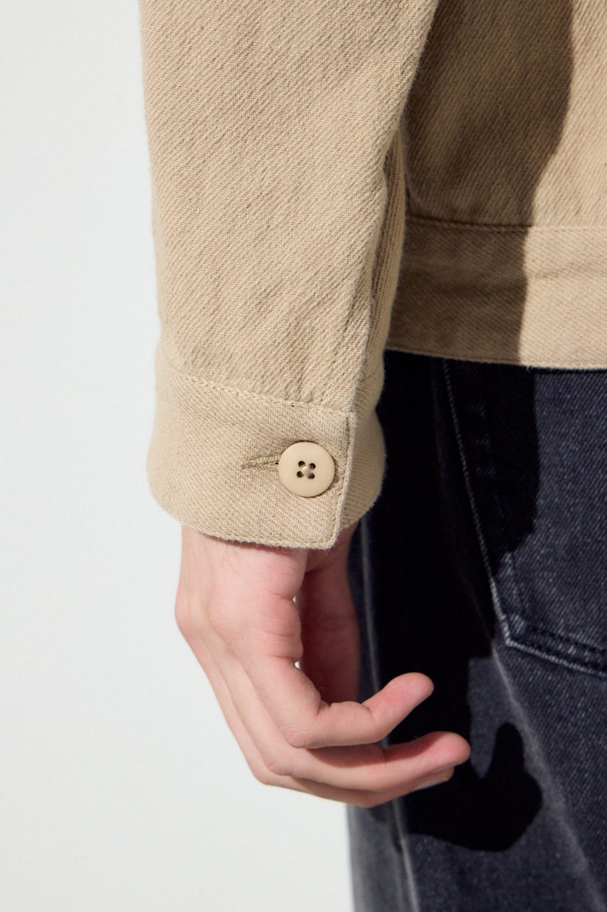 コットンリネン1stブルゾン BEG XL