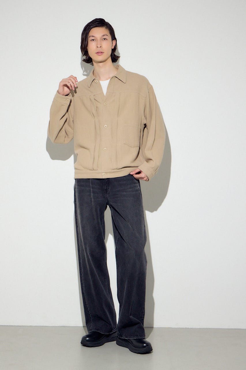 コットンリネン1stブルゾン BEG XL