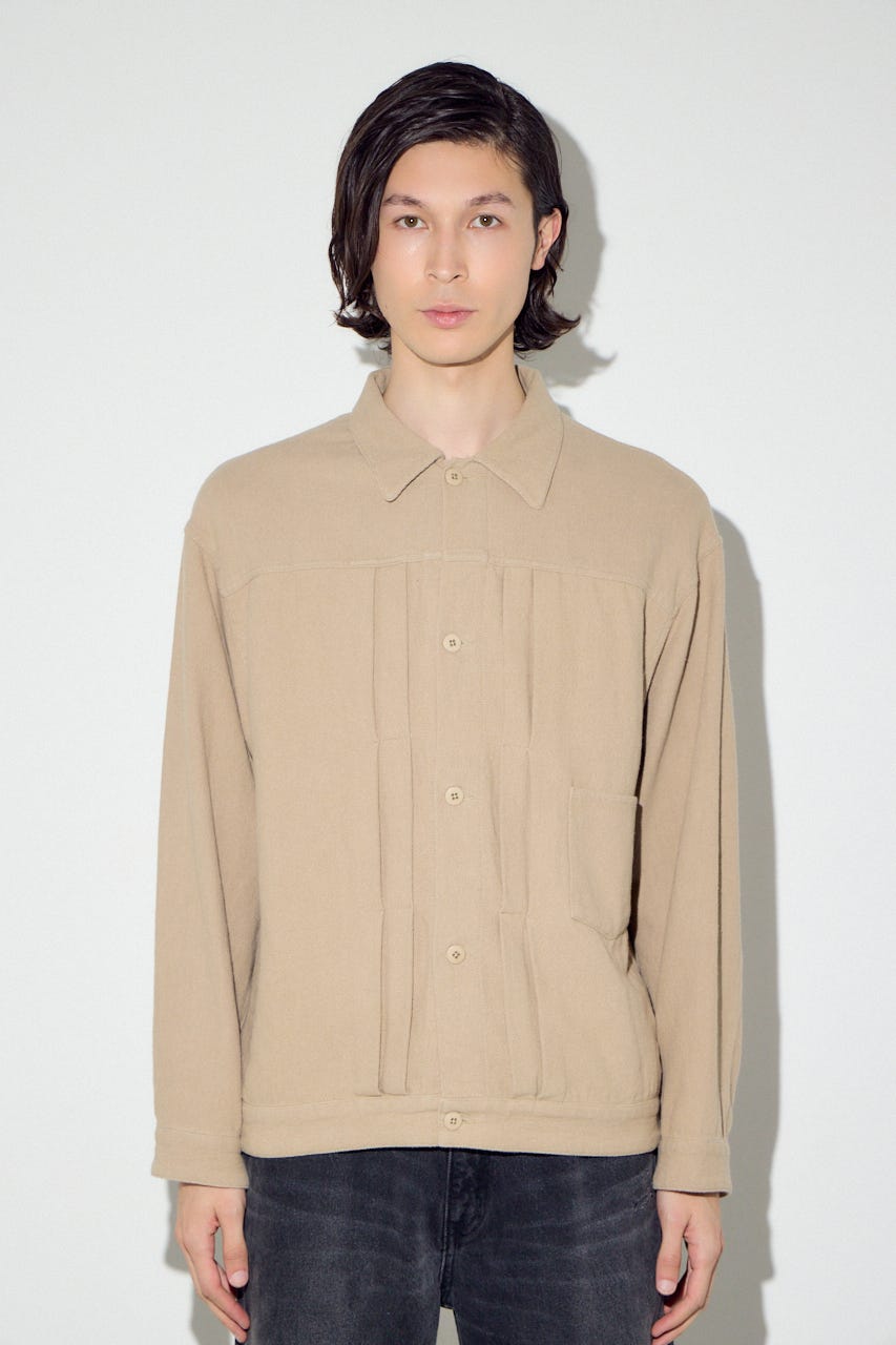 コットンリネン1stブルゾン BEG XL