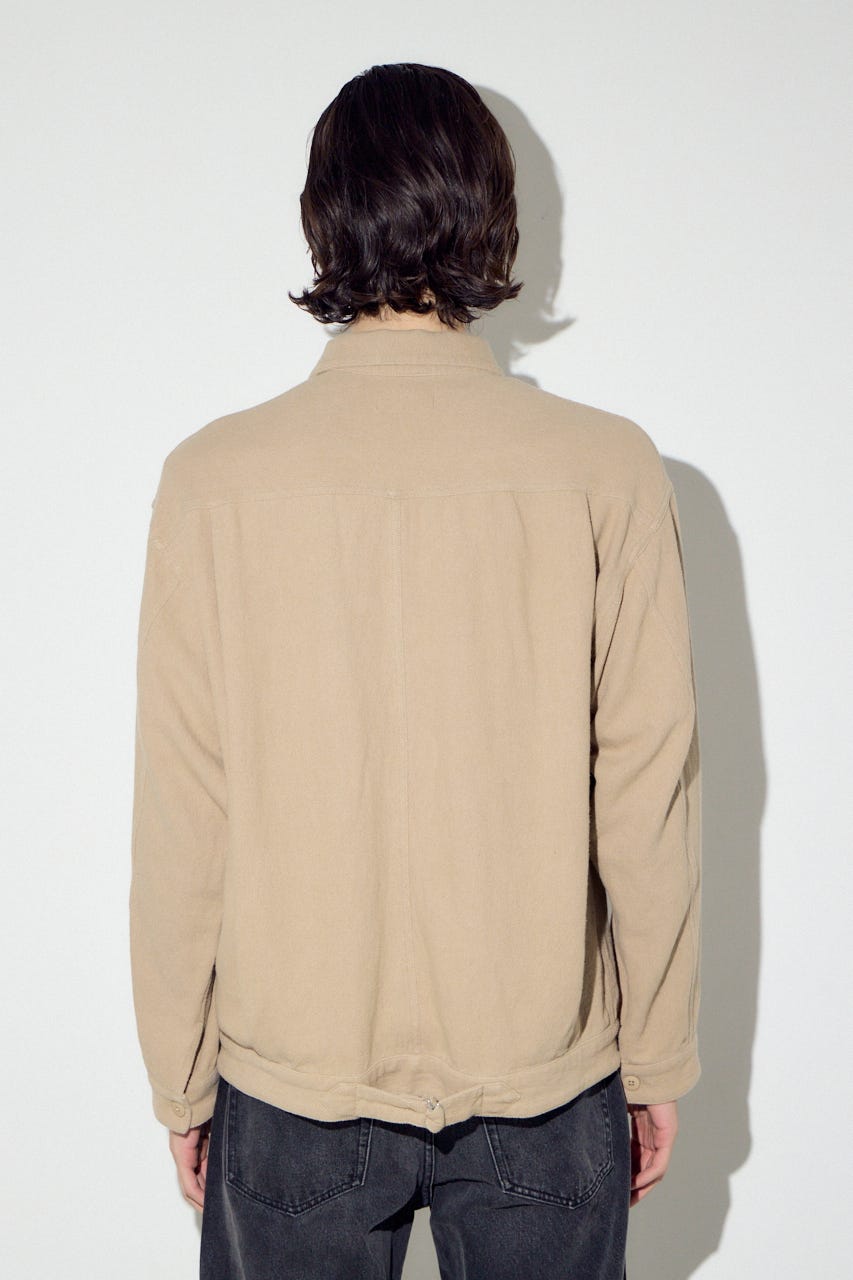 コットンリネン1stブルゾン BEG XL