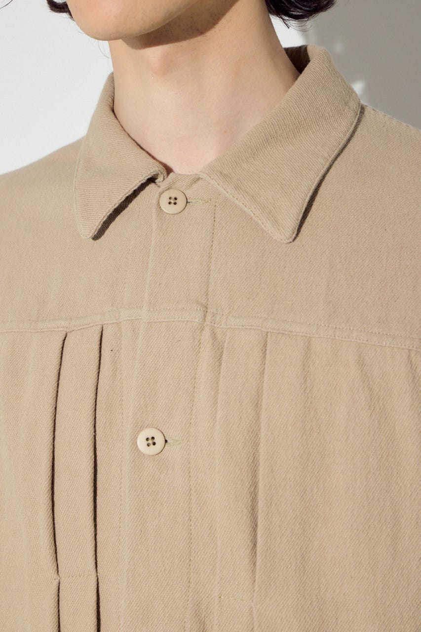 コットンリネン1stブルゾン BEG XL