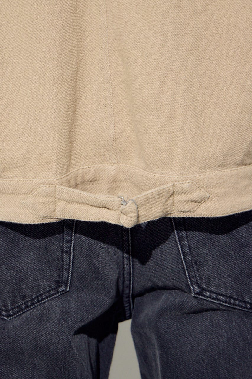 コットンリネン1stブルゾン BEG XL