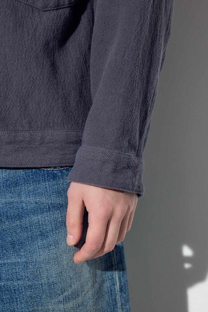 コットンリネン1stブルゾン L/BLK L