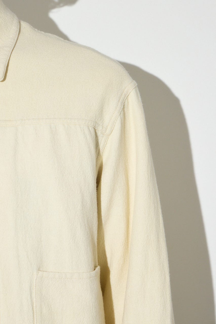 コットンリネン1stブルゾン O/WHT L