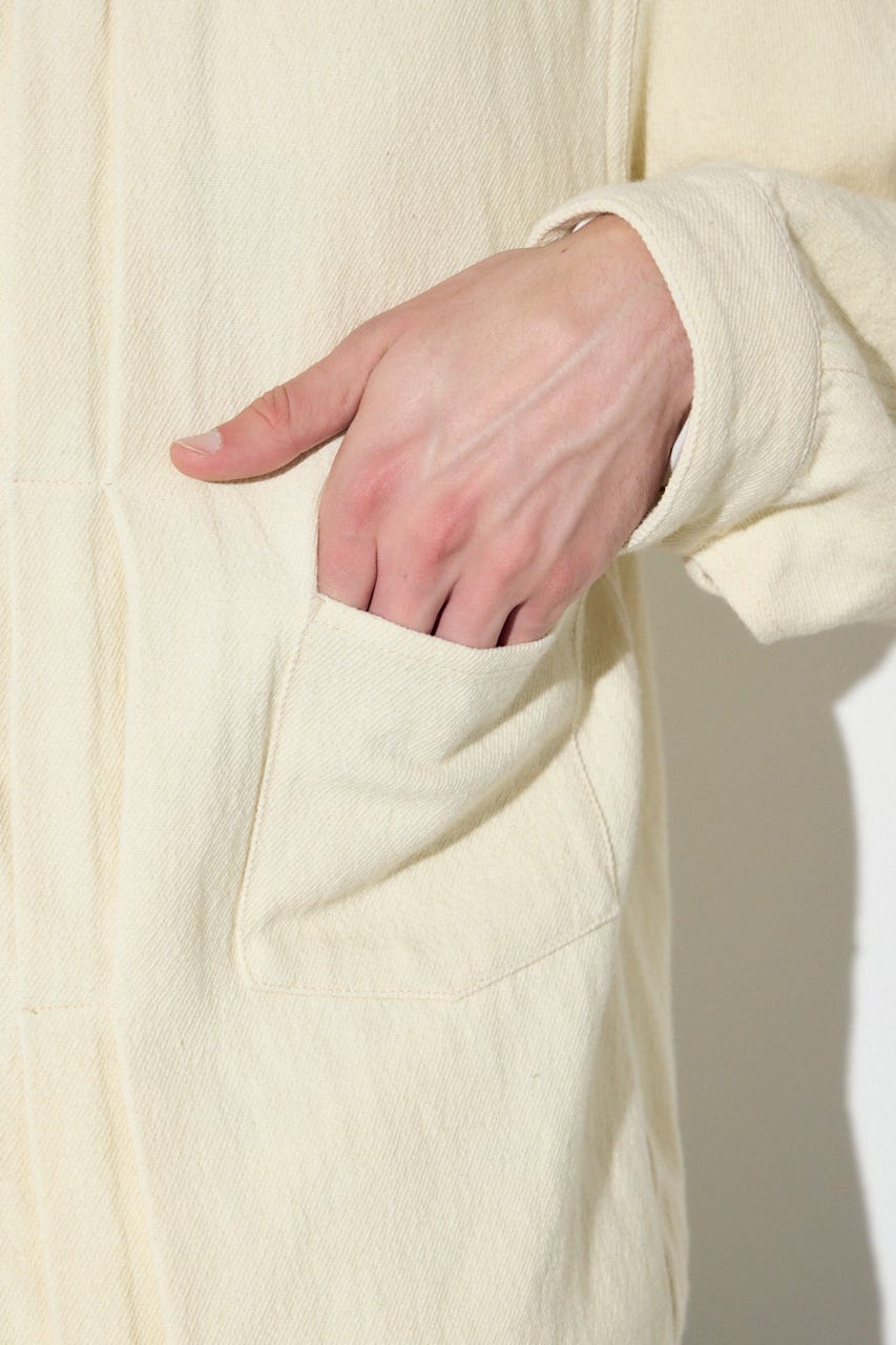 コットンリネン1stブルゾン O/WHT L