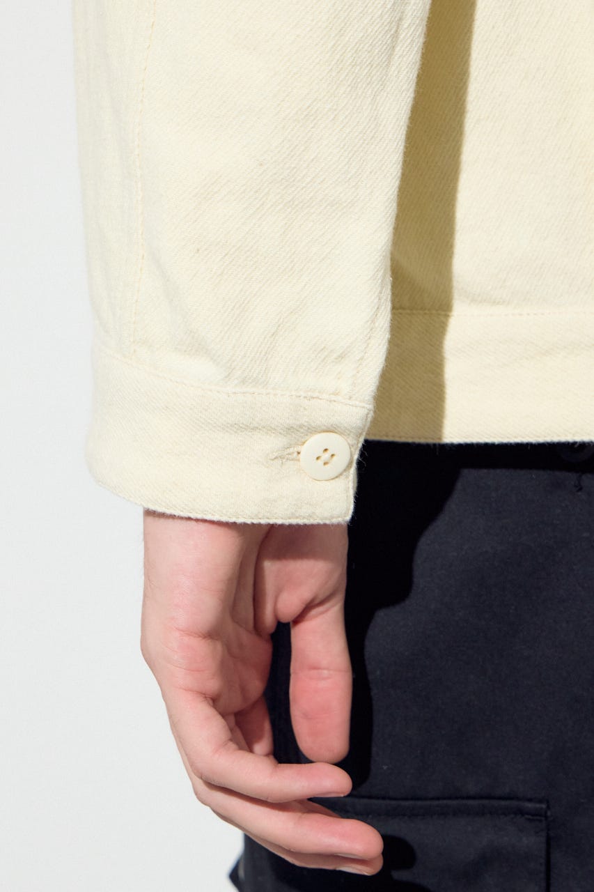 コットンリネン1stブルゾン O/WHT L