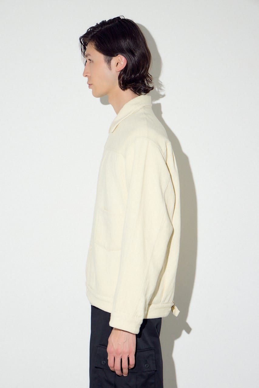 コットンリネン1stブルゾン O/WHT L