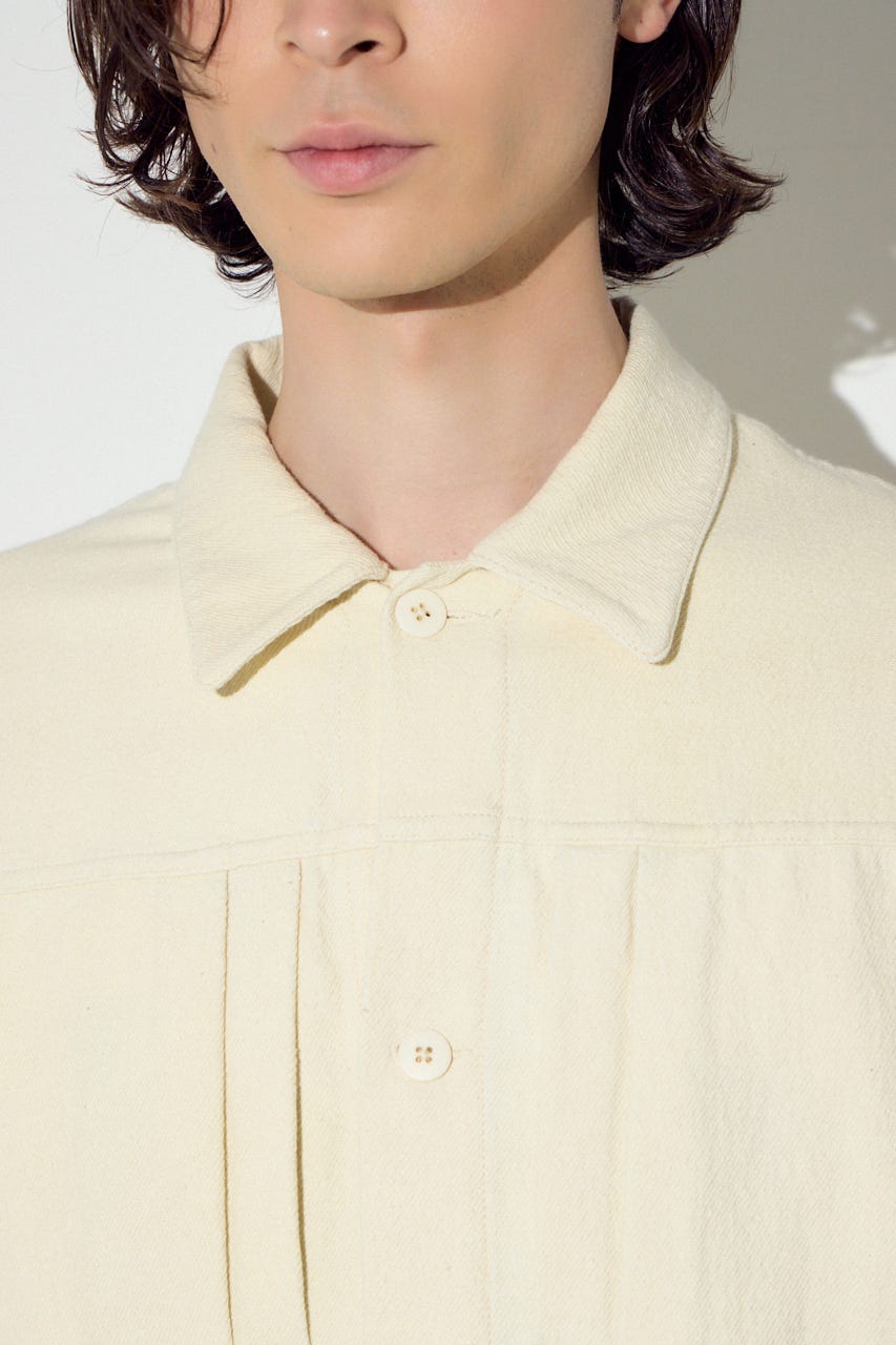 コットンリネン1stブルゾン O/WHT L