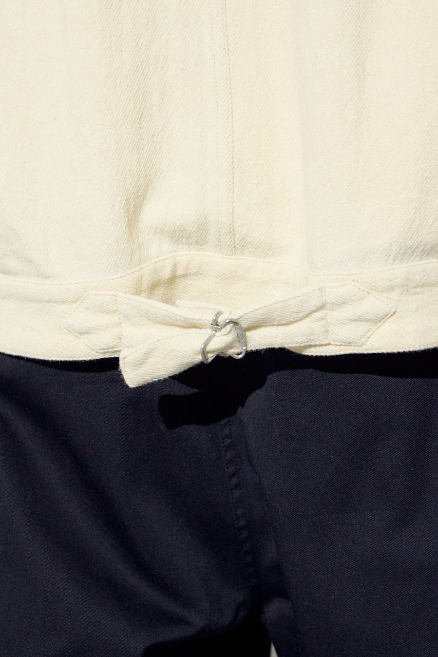 コットンリネン1stブルゾン O/WHT L