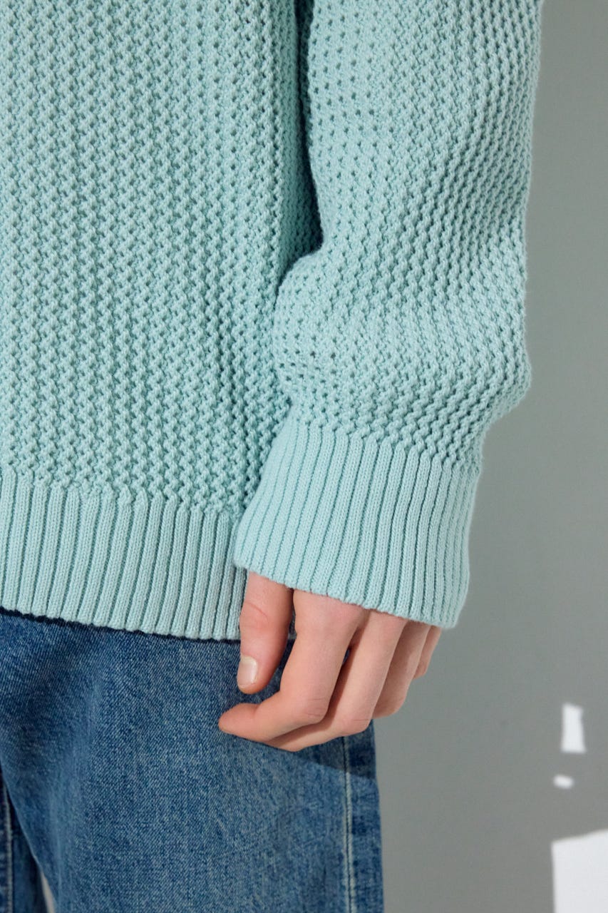 ニットメッシュカーディガン D/SAX L