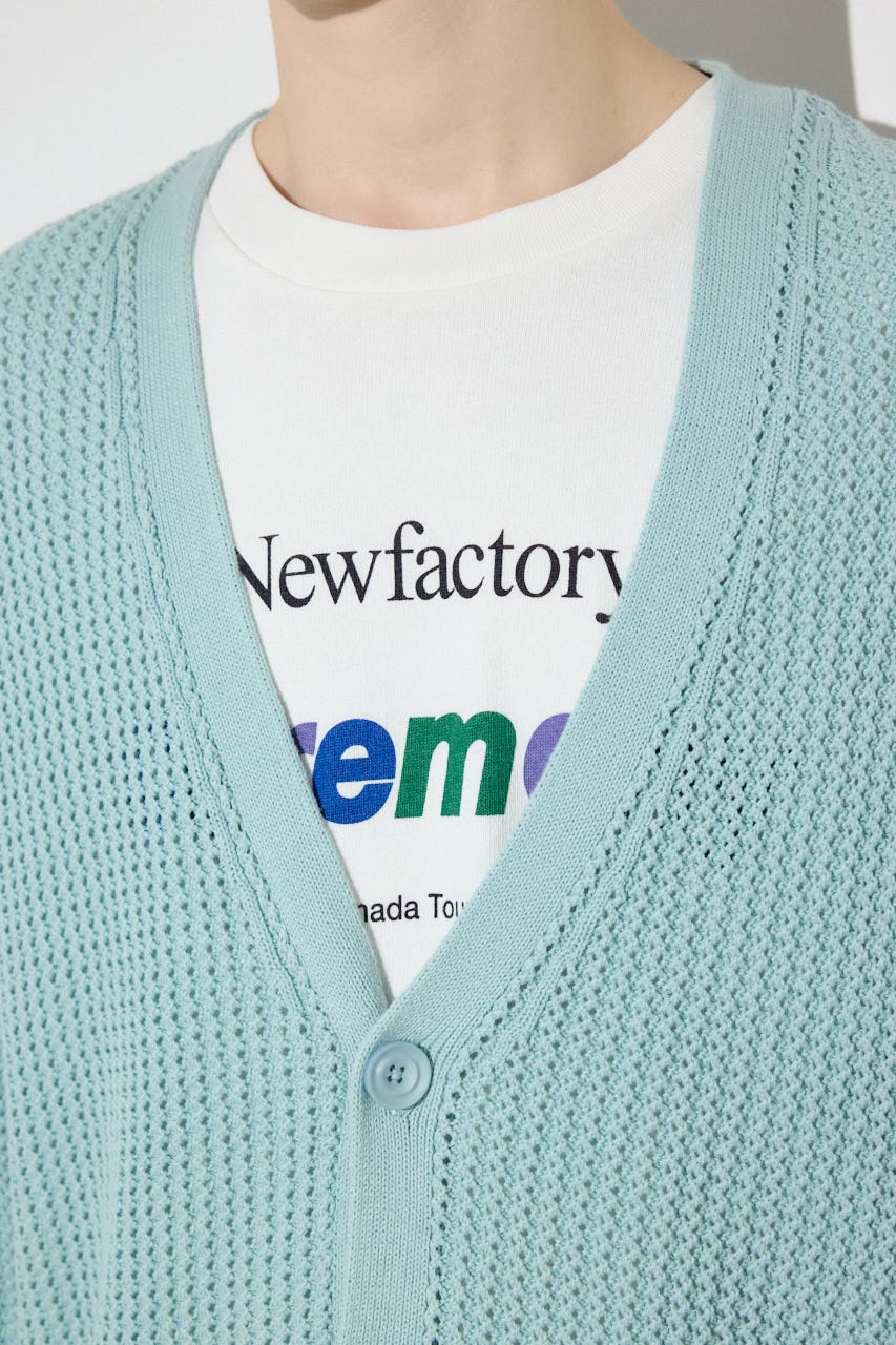 ニットメッシュカーディガン D/SAX L