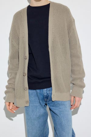 ニットメッシュカーディガン