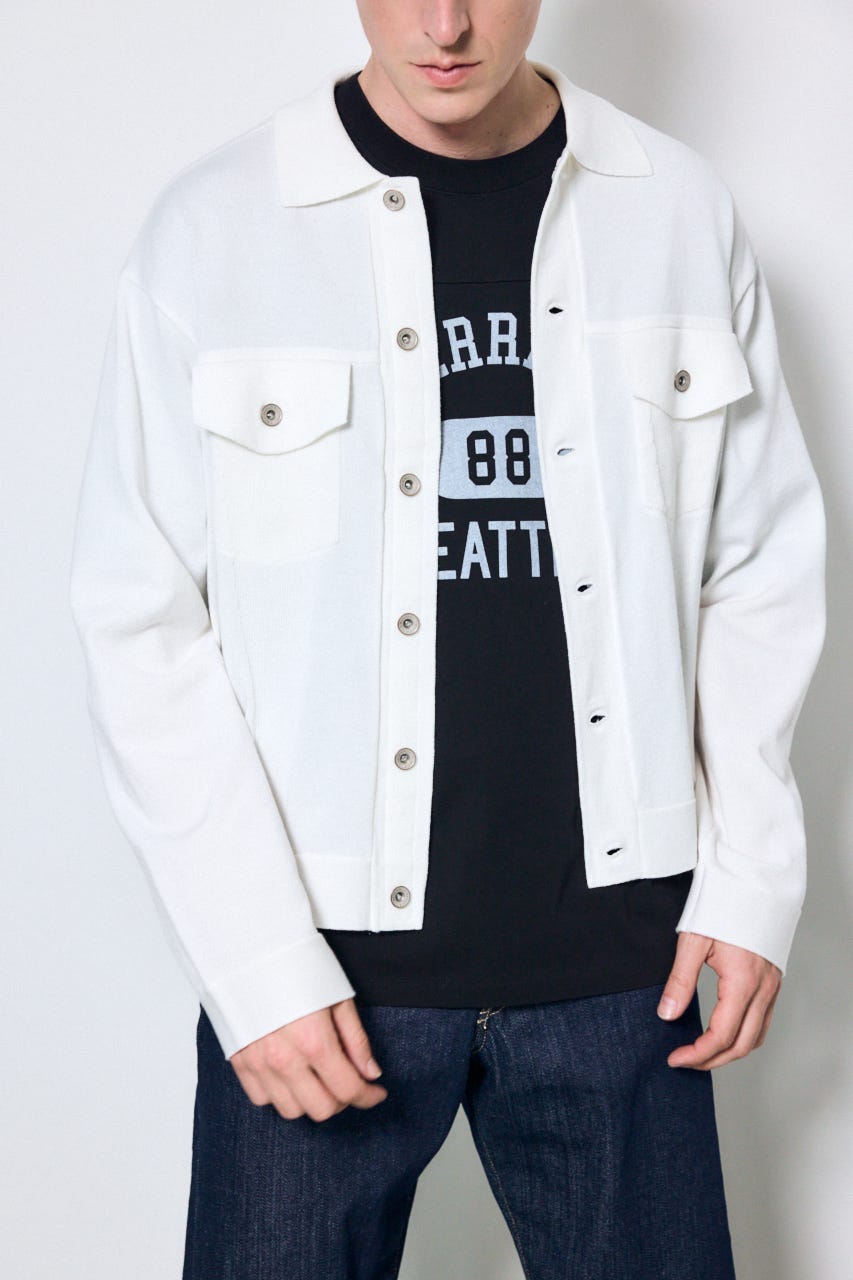 3rdタイプニットジャケット O/WHT L