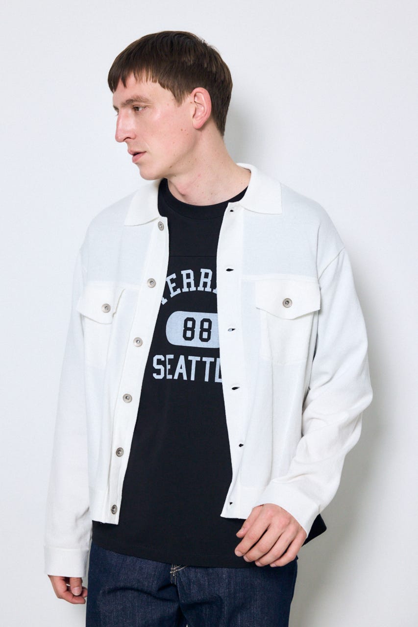 3rdタイプニットジャケット O/WHT L