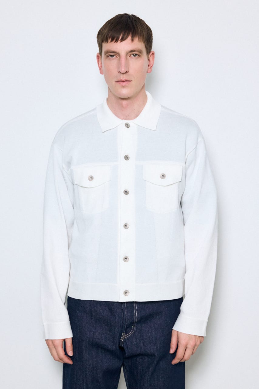 3rdタイプニットジャケット O/WHT L