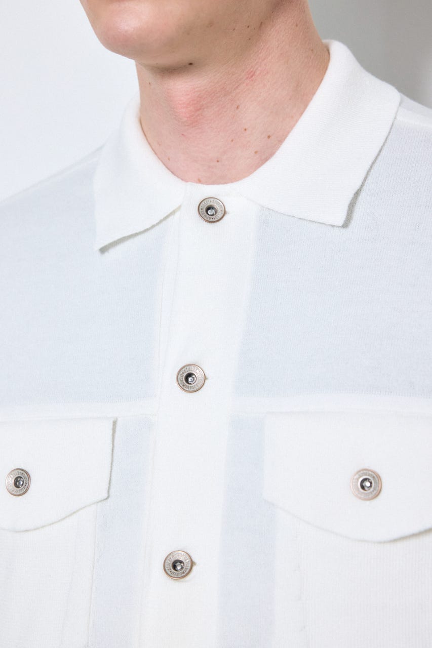 3rdタイプニットジャケット O/WHT L