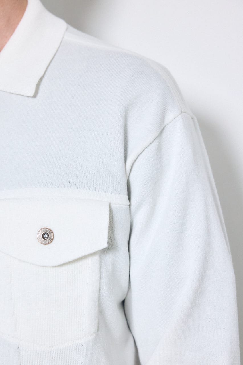 3rdタイプニットジャケット O/WHT L