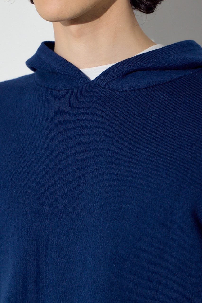 ハイゲージニットフーディー NVY L