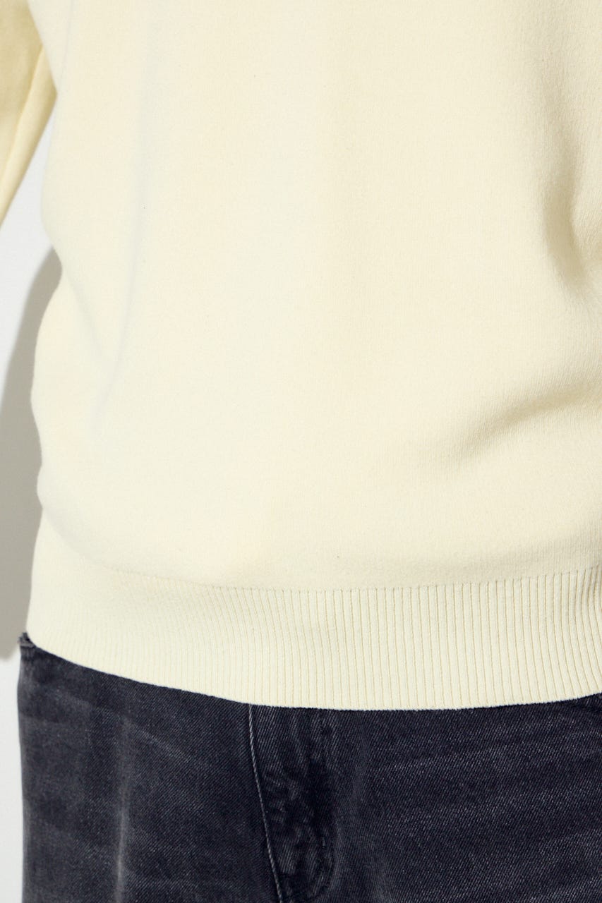 ハイゲージニットフーディー O/WHT L