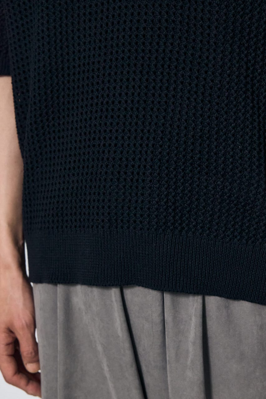 メッシュスキッパーポロシャツ BLK L