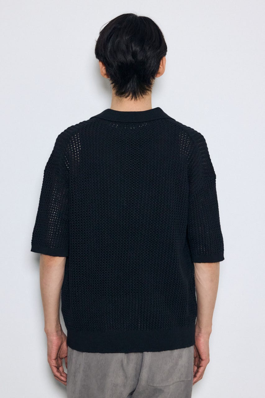 メッシュスキッパーポロシャツ BLK L