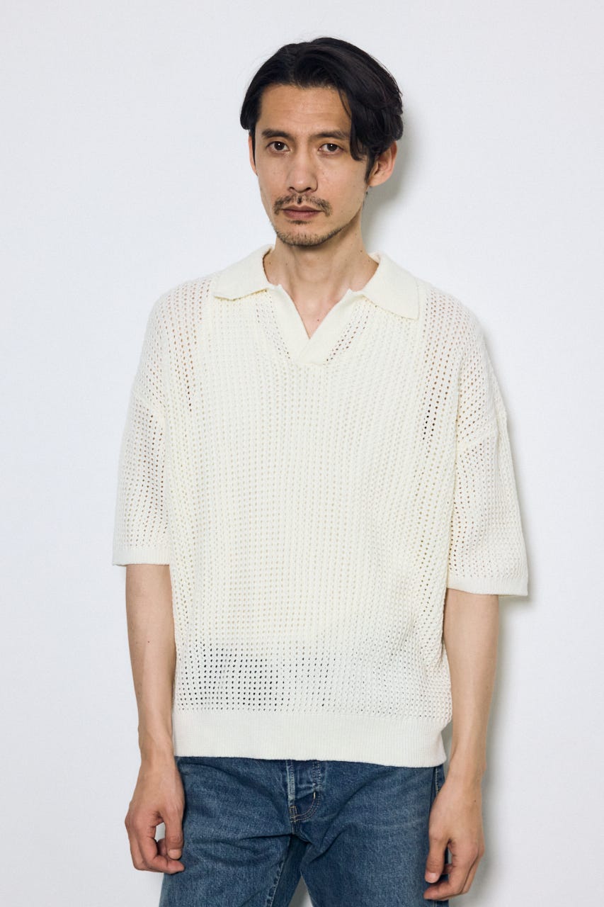 メッシュスキッパーポロシャツ IVOY M