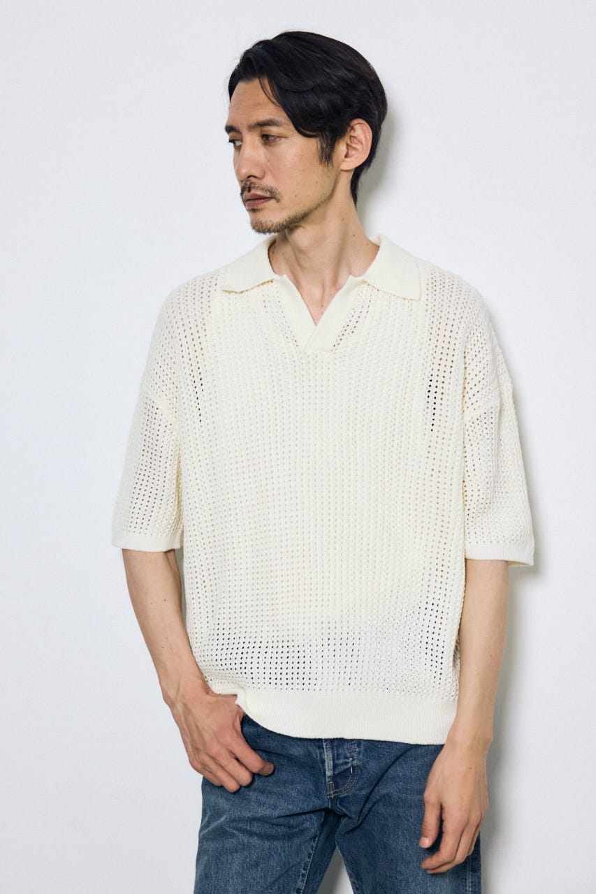 メッシュスキッパーポロシャツ IVOY M