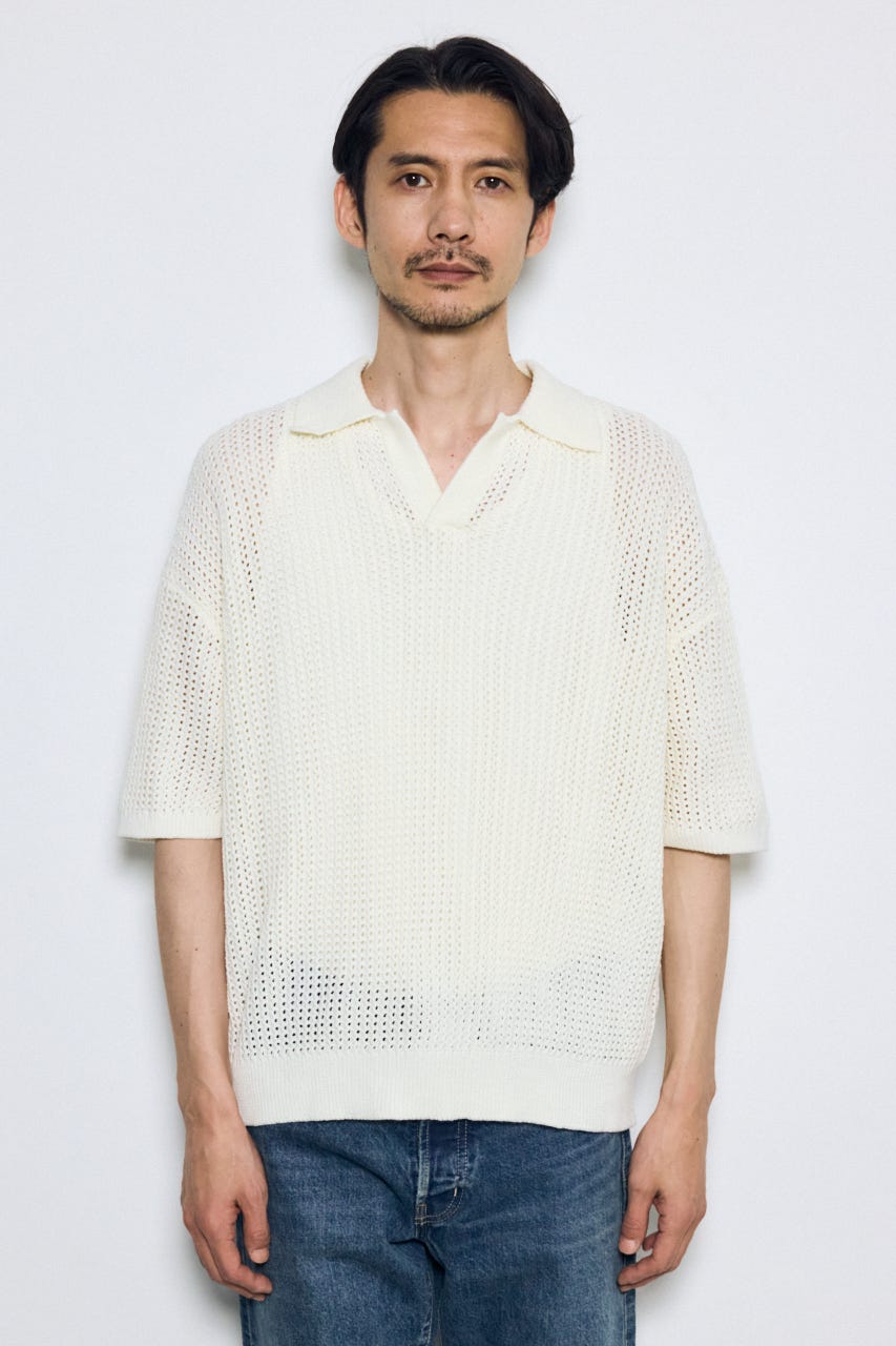 メッシュスキッパーポロシャツ IVOY M