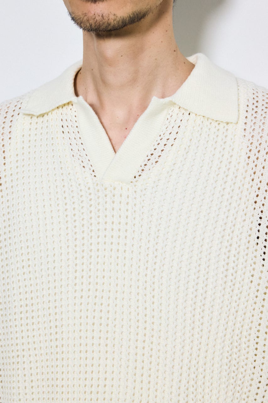 メッシュスキッパーポロシャツ IVOY M