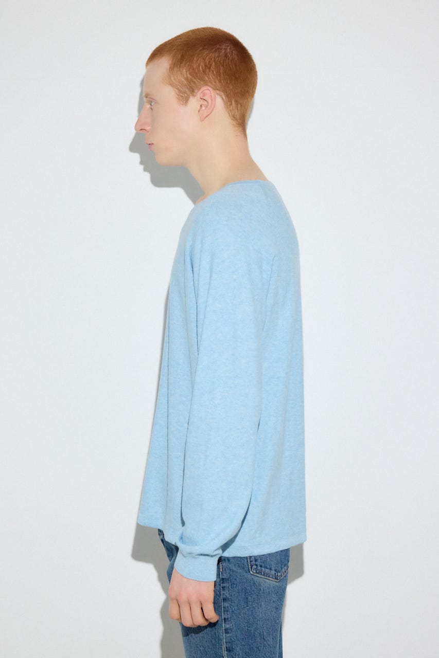 カシミヤミックスニットトップス L/BLU M