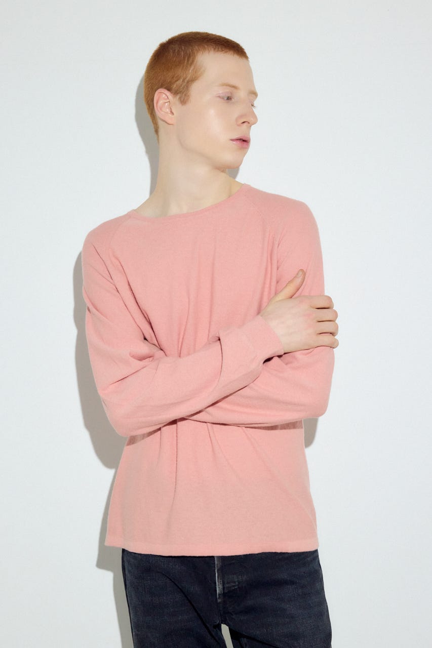 カシミヤミックスニットトップス L/PNK M