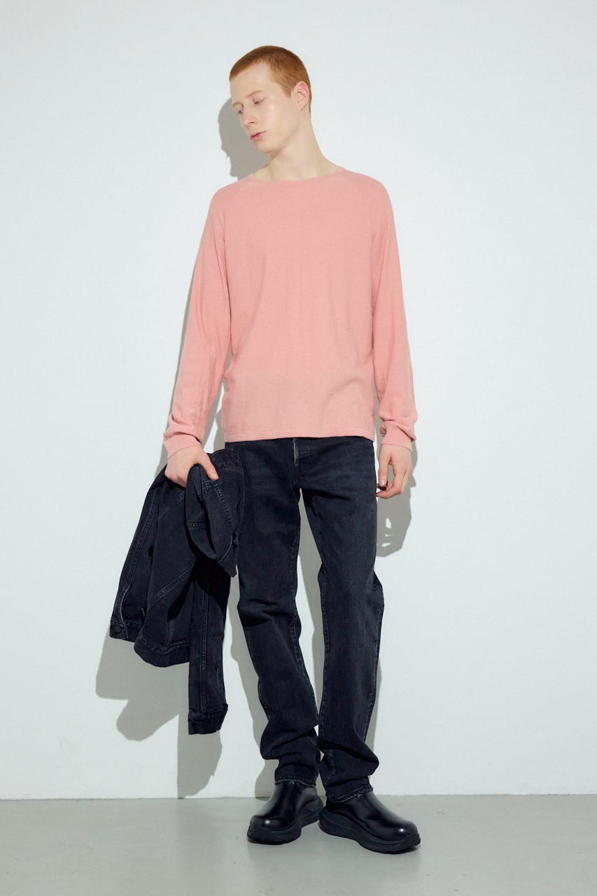 カシミヤミックスニットトップス L/PNK M