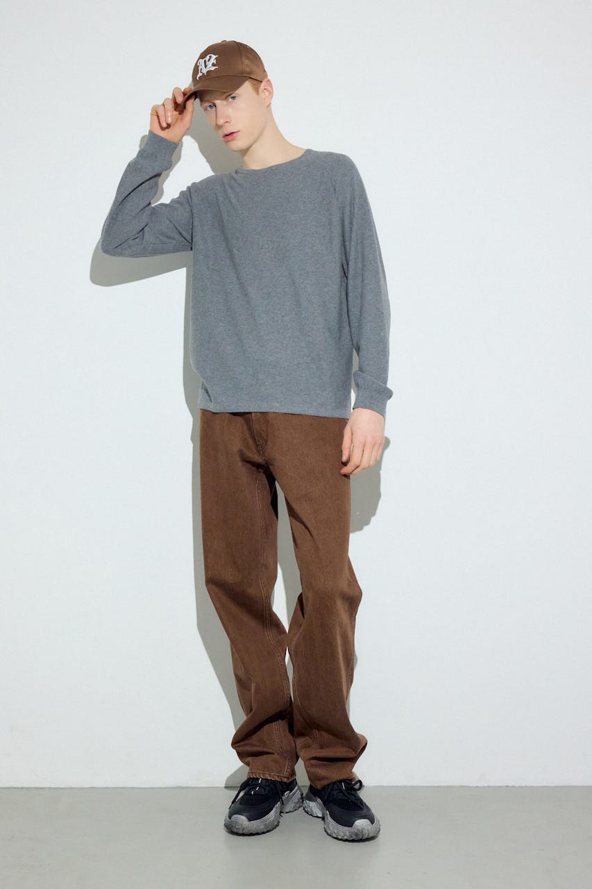 カシミヤミックスニットトップス T.GRY XL