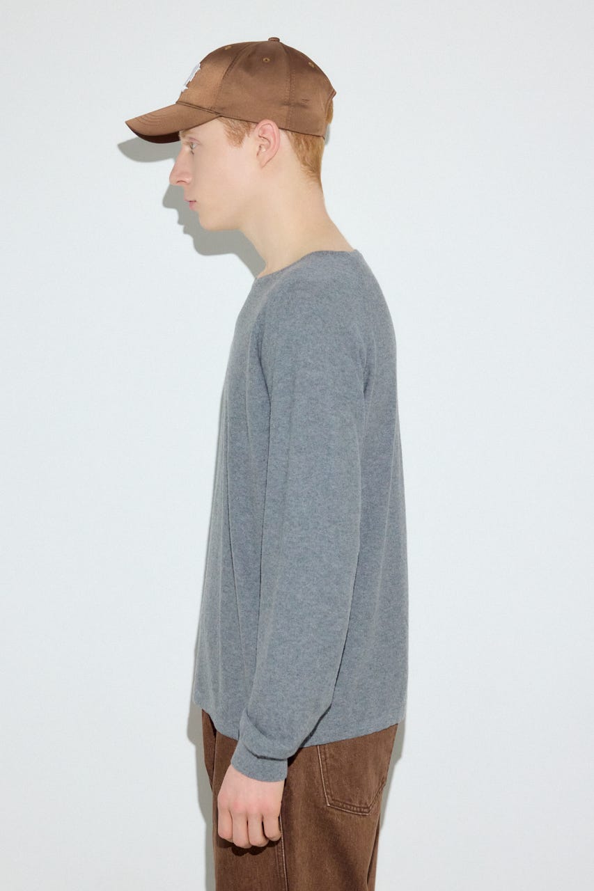 カシミヤミックスニットトップス T.GRY XL