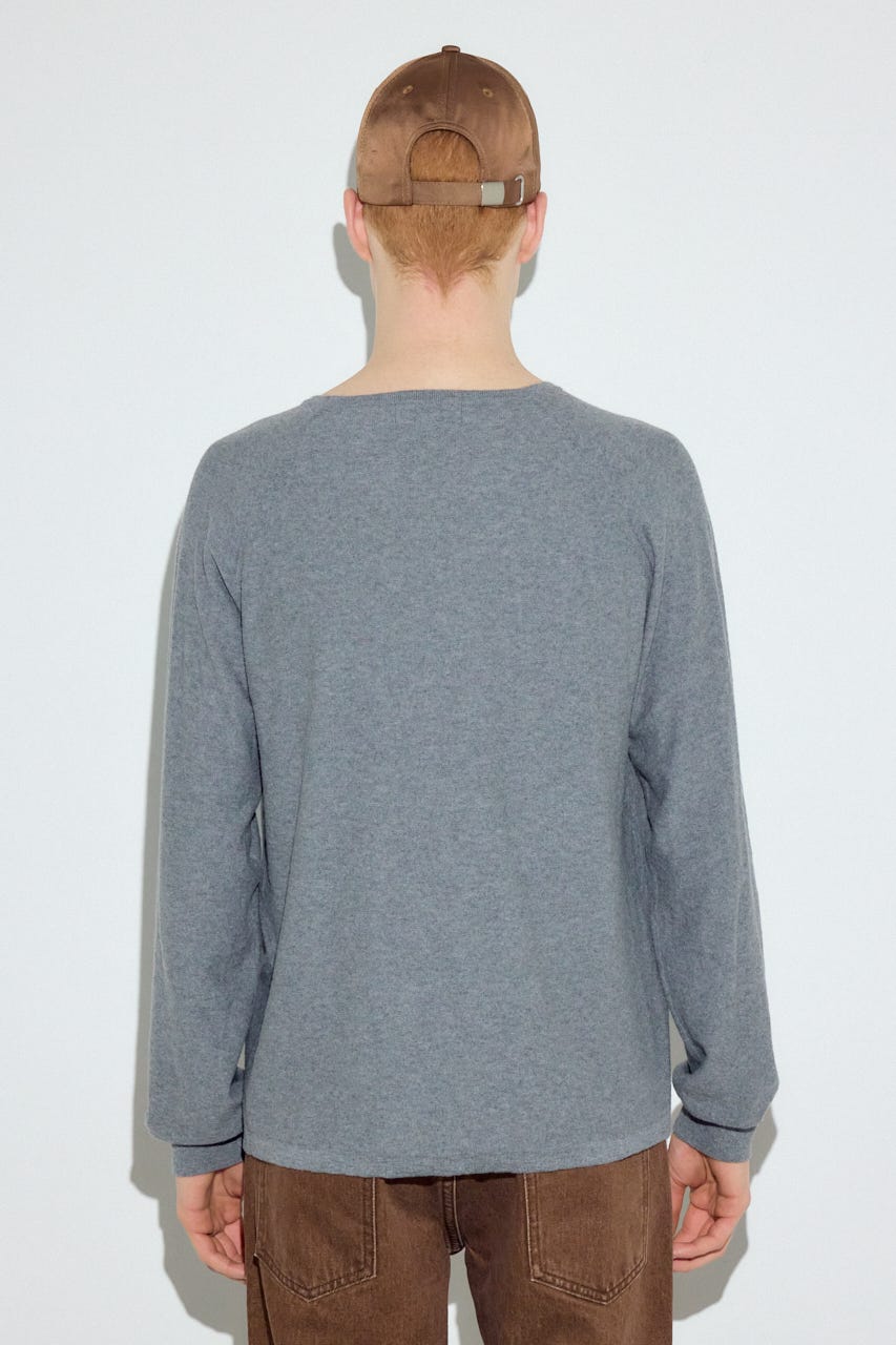 カシミヤミックスニットトップス T.GRY XL